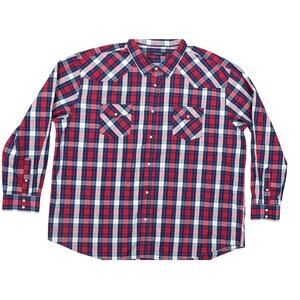 Double Pump Men's 4XL Cotton Shirt Multicolor Long Sleeve Pearl Snap Long Sleeve